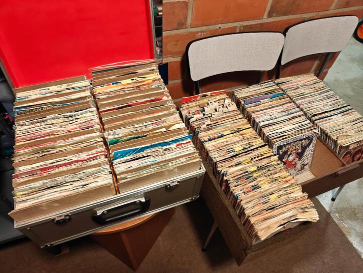 Platen verzameling Singels en LP's, CD & DVD, Vinyles Singles, Utilisé, Autres types, Autres genres, Autres formats, Enlèvement