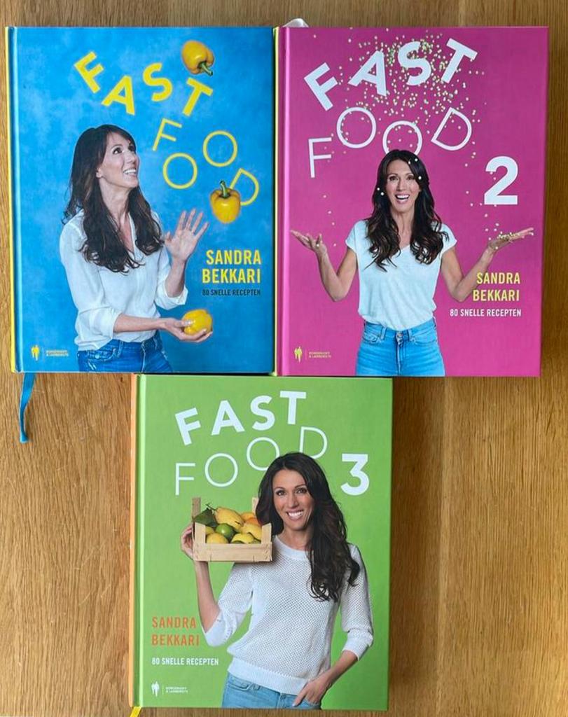 Sandra Bekkari - Fast Food 1-2-3, Ophalen of Verzenden, Zo goed als nieuw, Sandra Bekkari, Gezond koken