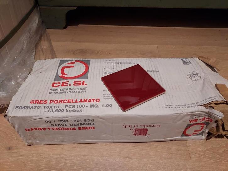 Tegels Ce.Si Granato 10x10 (90 stuks), Doe-het-zelf en Bouw, Tegels, Nieuw, Wandtegels, Keramiek, Minder dan 20 cm, Minder dan 20 cm