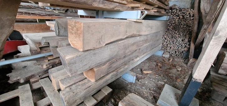Poutres en chêne massif – séchage naturel 20 ans, Jardin & Terrasse, Poteaux, Poutres & Planches, Enlèvement
