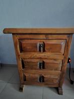 Antiek bijzet kastje met 3 lade, Antiek en Kunst, Ophalen