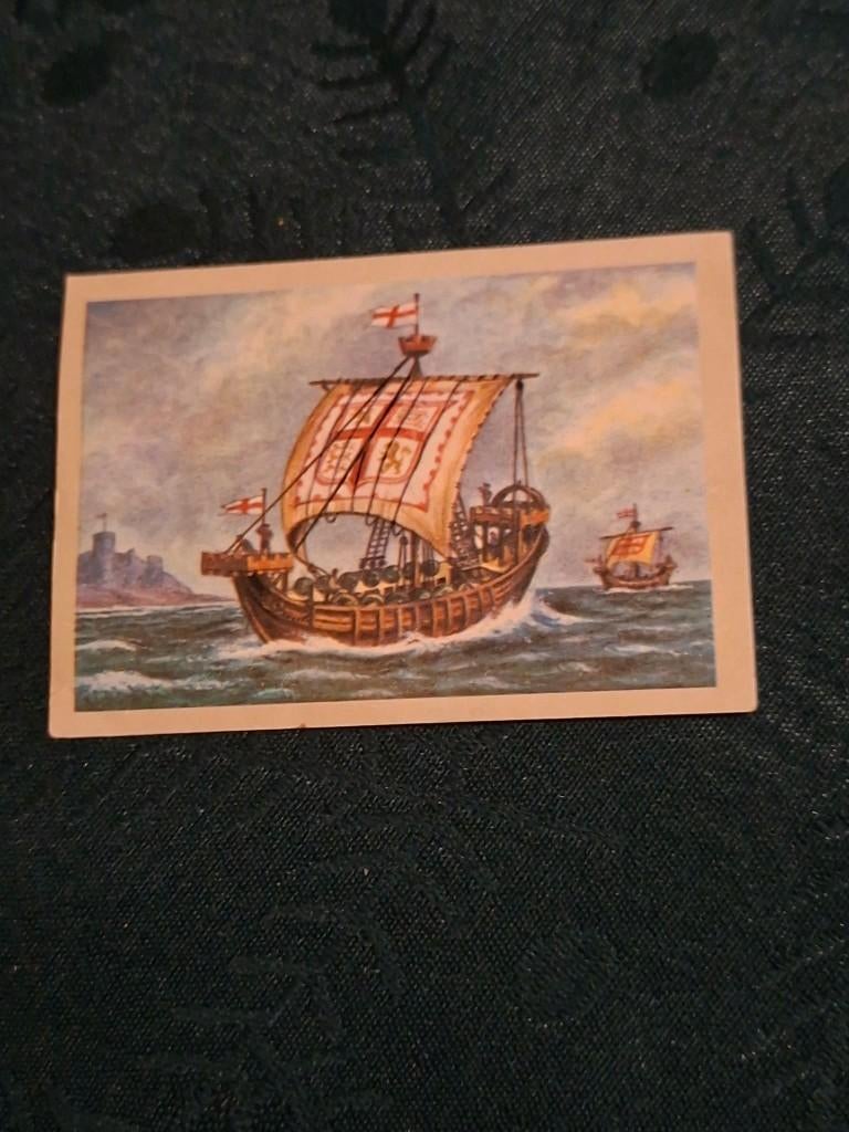 Prentje/Chromo : Nef 12e-13e eeuw/Chocolade Jacques, Collections, Photos & Gravures, Utilisé, Gravure, Autres sujets/thèmes, Enlèvement ou Envoi