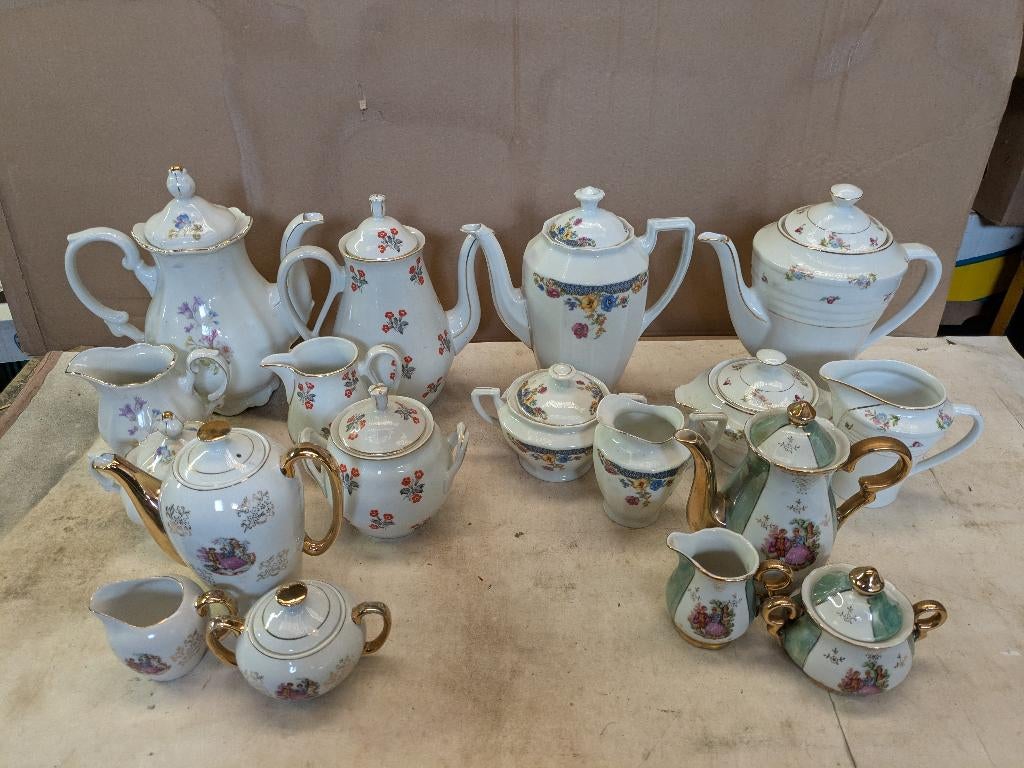 Lot de cafetière, pot à lait et sucrier complète, Antiquités & Art, Enlèvement