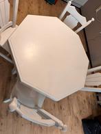 Mooie witte tafel te koop, Ophalen, Gebruikt