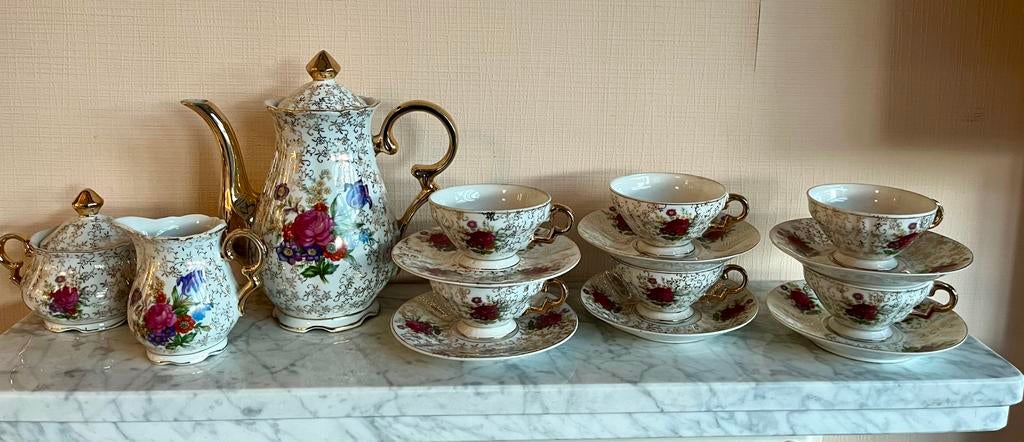Vintage jaren ‘60 porseleinen koffieservies, Antiek en Kunst, Antiek | Servies compleet, Ophalen
