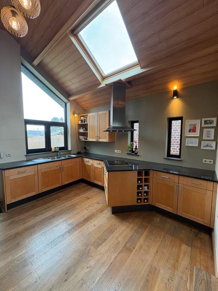 Keuken met granieten werkblad + toestellen, Maison & Meubles, Cuisine | Cuisines complètes, Utilisé, Cuisine à mur double, Brun