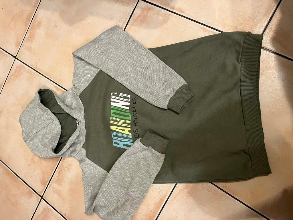 sweater groen grijs billie kenny 164, Kinderen en Baby's, Kinderkleding | Maat 164, Ophalen of Verzenden, Gebruikt, Jongen, Trui of Vest
