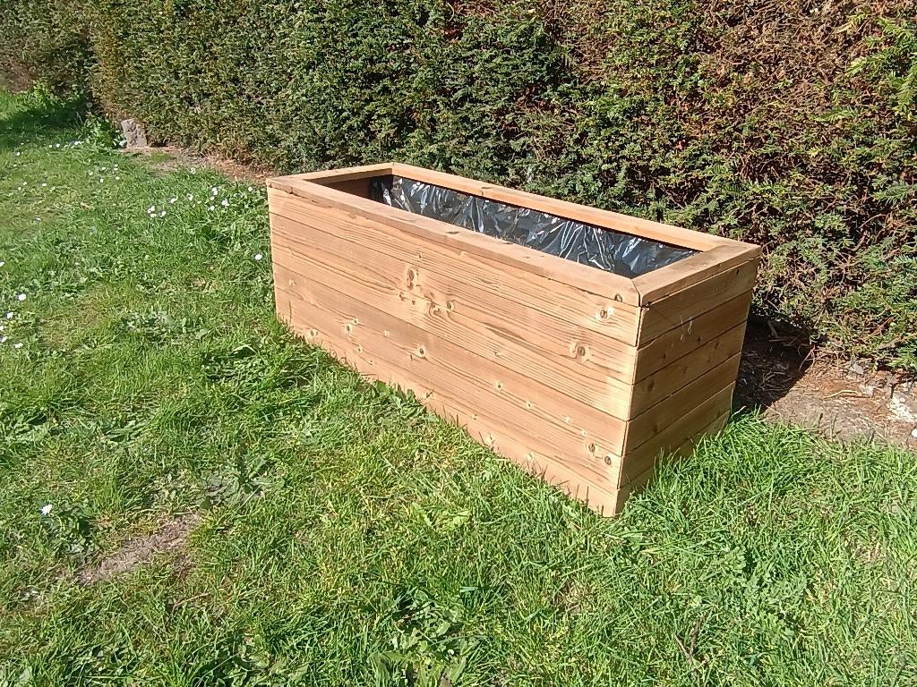 Bloem/plantenbak, Tuin en Terras, Bloembakken en Plantenbakken, Nieuw, Hout, Binnen, Balkon, Tuin, 30 tot 60 cm, 100 cm of meer