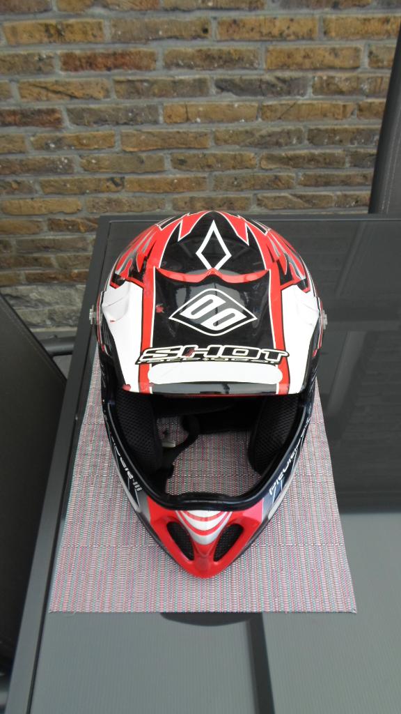 brommerhelm, Fietsen en Brommers, Brommerhelmen, Ophalen, Zo goed als nieuw, SHOT