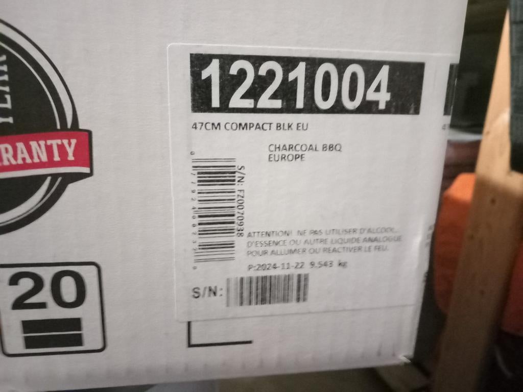 Weber bbq 47 cm, Ophalen