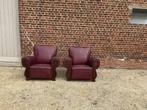 Mooie lederen vintage stoelen te koop, Enlèvement, Comme neuf