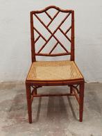 Vintage Faux Bamboo Chippendale stoel, Enlèvement ou Envoi