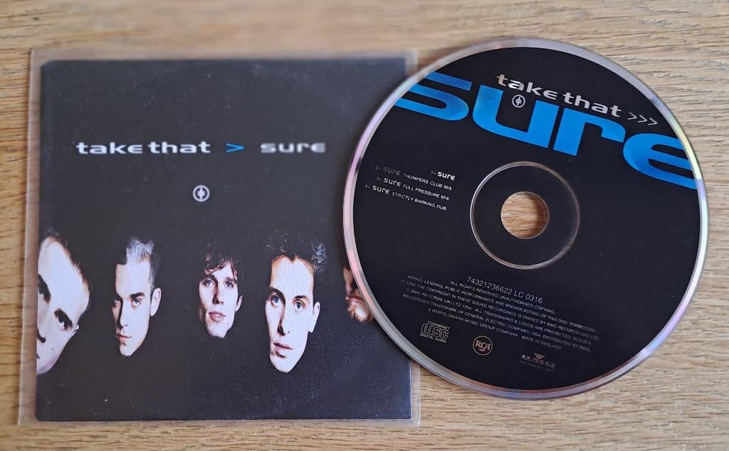 Take That - Sure, CD & DVD, CD Singles, Enlèvement ou Envoi, Maxi-single, Pop, 1 single