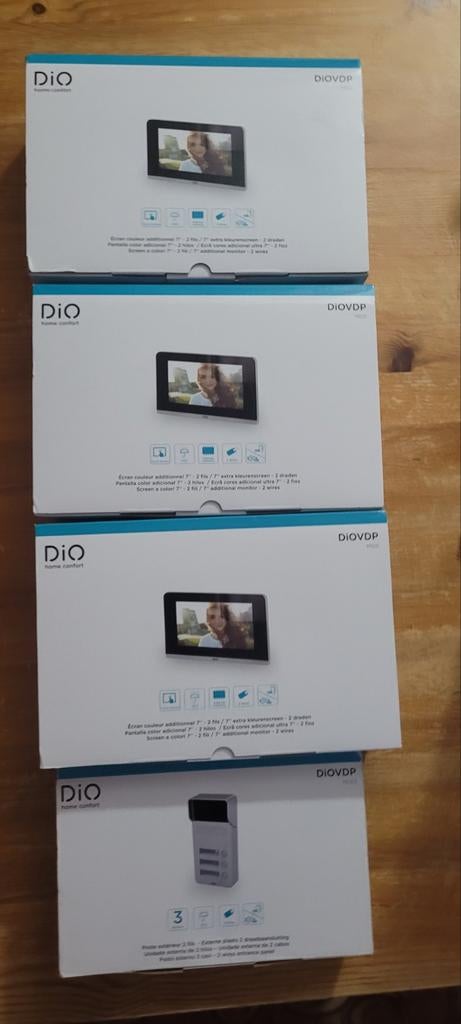 2-draads videofoon - scherm 7: voor 3 verdiepingen/apparteme, Ophalen of Verzenden, Bedraad