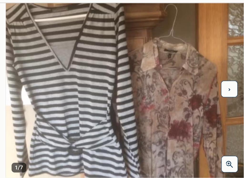 2 blouses vintage maat S, Ophalen of Verzenden, Zo goed als nieuw, Maat 36 (S), Rood