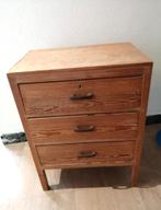 cpmmode en sapin 3 tiroirs, Maison & Meubles, Armoires | Commodes, 3 ou 4 tiroirs, Moins de 100 cm, Enlèvement, Utilisé