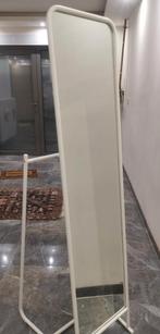 Miroir sur pied, blanc, 48x160 cm, très bon état, Enlèvement ou Envoi