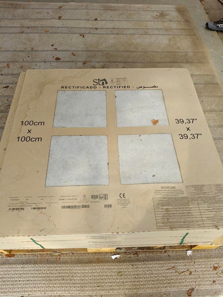 Terrastegel 100x100cm, Bricolage & Construction, Dalles & Carrelages, Enlèvement