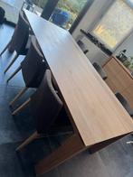 Tafel Ethnicraft + 6 bijpassende stoelen, Huis en Inrichting, Ophalen, Zo goed als nieuw