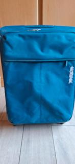 AMERICAN TOURISTER SPINNER M MODEL BLAUWE KOFFER, Wieltjes, Gebruikt, Zacht kunststof, 35 tot 45 cm