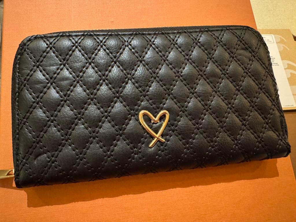 Portomonee Vrouwen, Handtassen en Accessoires, Portemonnees, Zwart, Nieuw, Leder, Ophalen