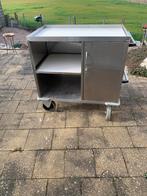 RVS werktafel/werkkast op wielen, Ophalen