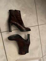 ZINDA 38 bordeauxrode croco LAARZEN, Overige kleuren, Lage of Enkellaarzen, Ophalen of Verzenden, Zo goed als nieuw