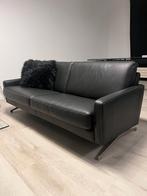 lederen zetel, Trois personnes, Banc droit, Comme neuf, Enlèvement