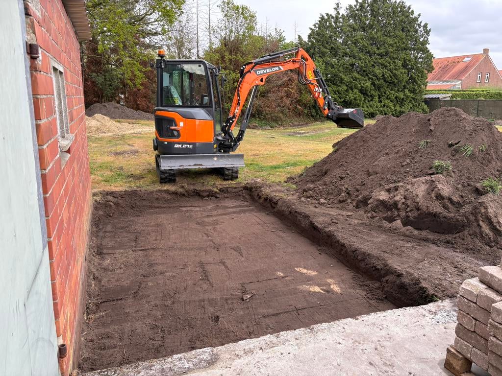 Grondwerken, graafwerken, afbraakwerken en tuinwerken, Trottoir