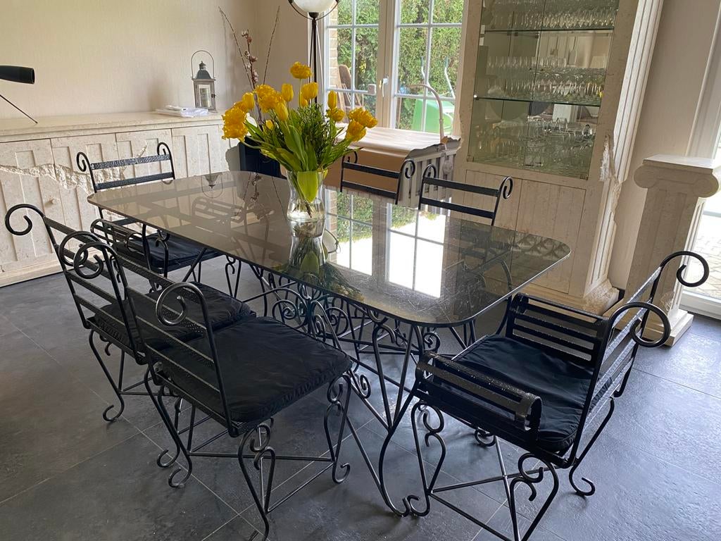 Set de salon en métal, Jardin & Terrasse, Chaise, Enlèvement, Utilisé, Autres matériaux