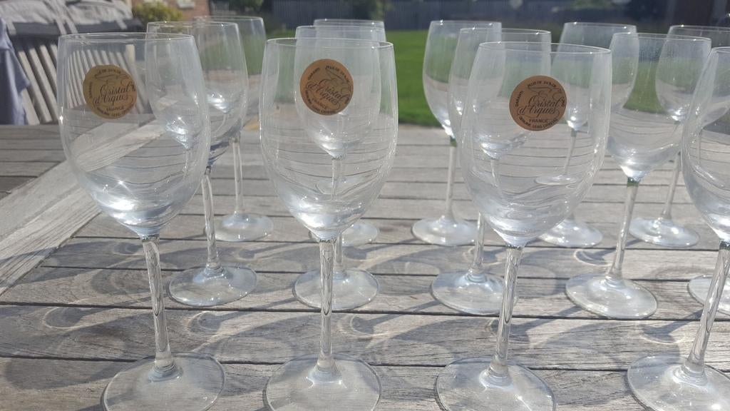 15 verres à vin Christal d'Arques, Enlèvement ou Envoi