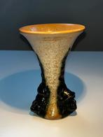 Ernest Patris Vase sculptural aux visages grès signé TBE, Enlèvement ou Envoi