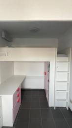 Hoogslaper met bureau en kast (zeer goede staat), Kinderen en Baby's, Ophalen, Zo goed als nieuw, Hoogslaper