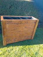 Stevige plantenbak op wieltjes met worteldoek, Tuin en Terras, Ophalen, Hout