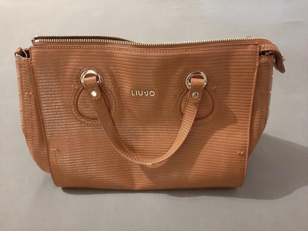 Sac à main Liu Jo Milano marron clair avec poche rose clair, Enlèvement ou Envoi, Sac à main