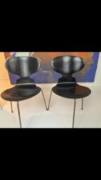 Vintage Stoelen :De Mier ontwerp Arne Jacobse productie 1958, Ophalen, Gebruikt, Zwart, Hout