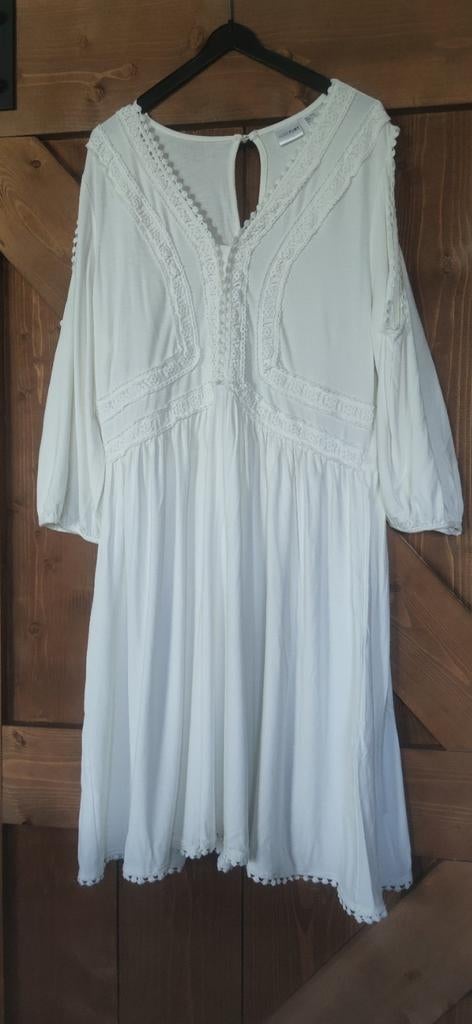 Nieuw witte zomerse jurk - Bodyflirt maat 42, Ophalen, Maat 42/44 (L)
