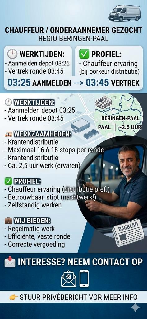 3 chauffeurs gezocht met eigen bus, Offres d'emploi, Emplois | Chauffeurs