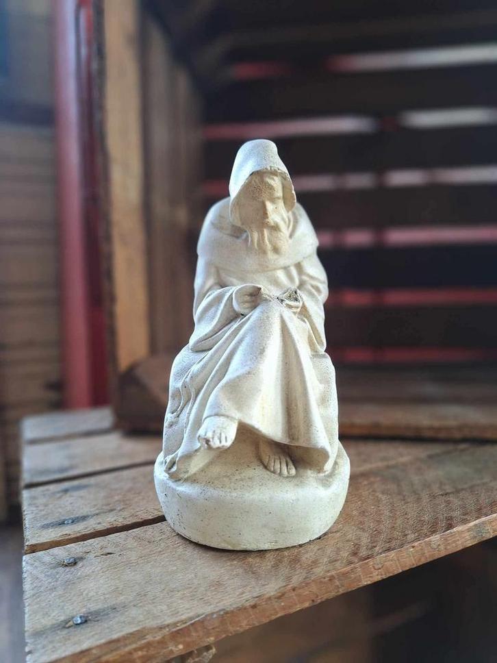 Antiek beeld Michel Pascal (1810-1882) - De lezende monnik, Antiek en Kunst, Antiek | Religieuze voorwerpen, Ophalen