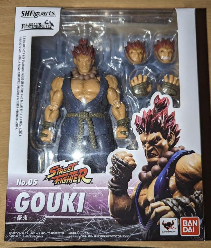 Bandai S.H.Figuarts Gouki Akuma Street Fighter, Collections, Statues & Figurines, Comme neuf, Envoi