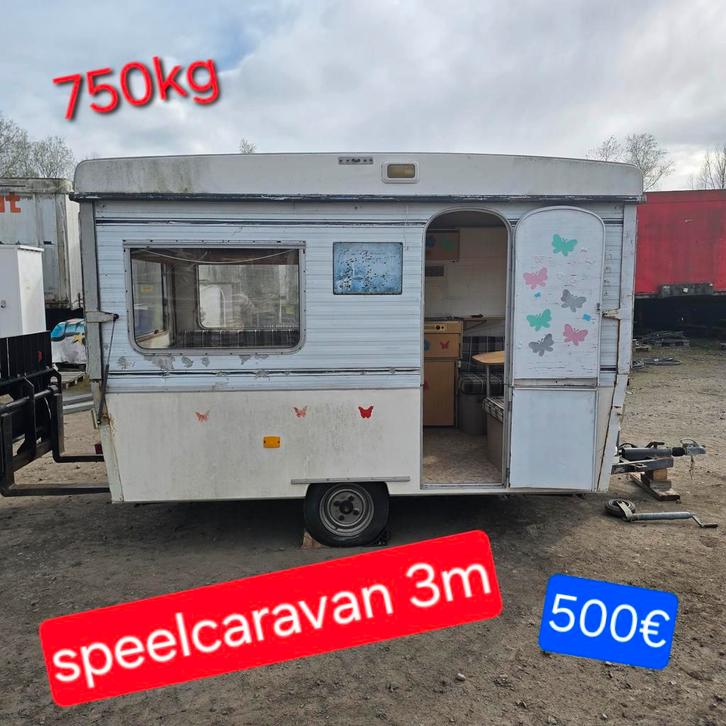 Caravane de 750 kg, chantier naval, food truck, roulotte, ab, Caravanes & Camping, Caravanes Accessoires, Enlèvement