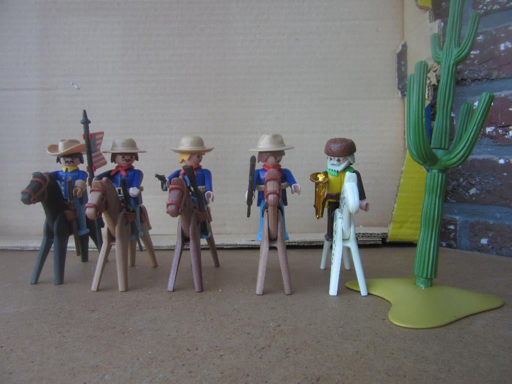 Playmobil vintage Amerikaanse cavallerie 3485 versie 1980, Verzamelen, Retro, Ophalen of Verzenden