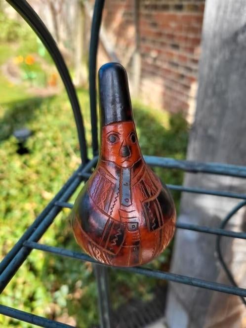 Authentieke Peruaanse Mate Burilado – Handgesneden Kalebas, Ophalen