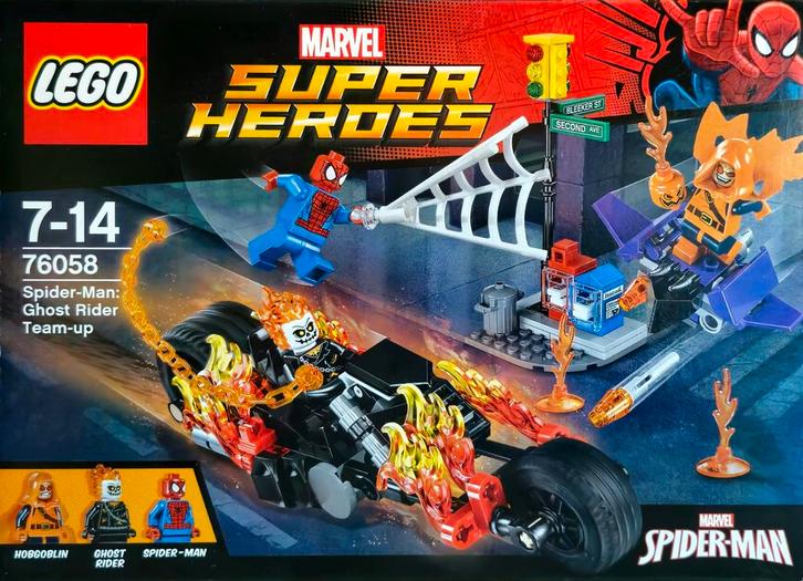 LEGO Marvel 76058 Spider-Man: Ghost Rider Team-up, Kinderen en Baby's, Speelgoed | Duplo en Lego, Zo goed als nieuw, Lego, Complete set