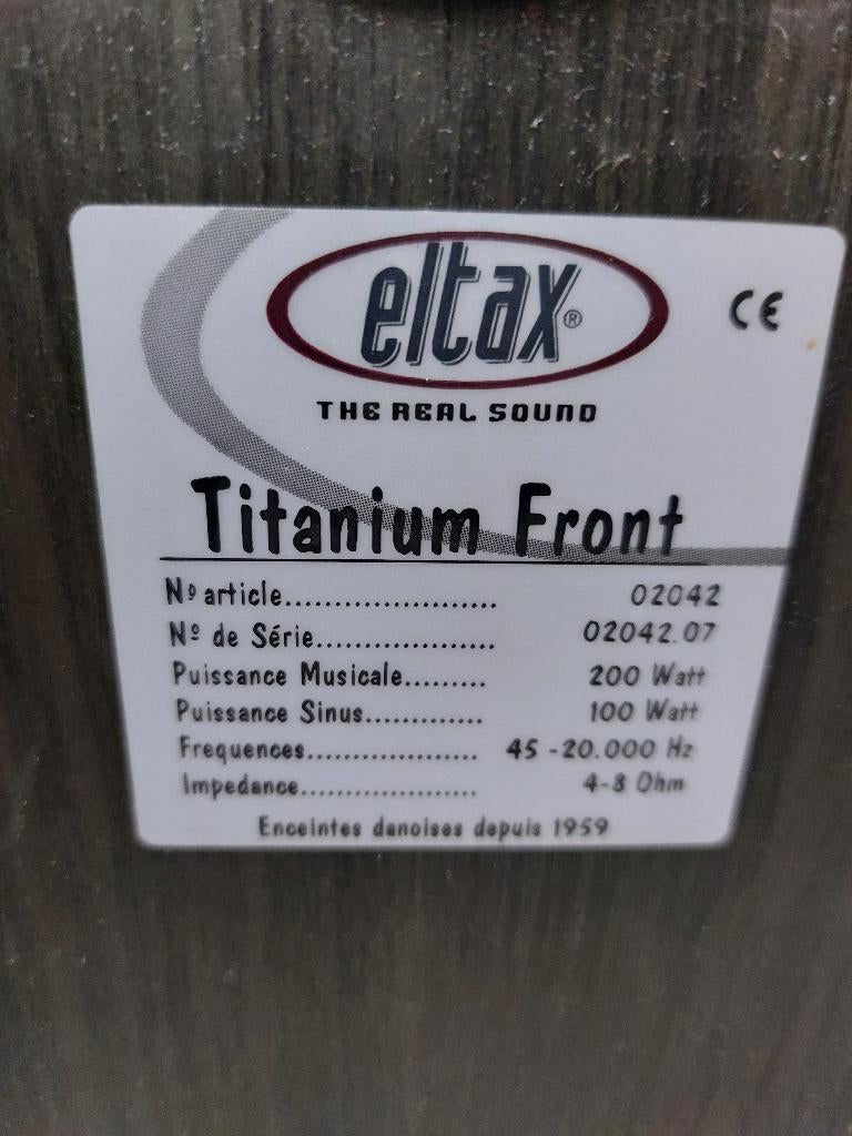 Enceintes Eltax Titanium, TV, Hi-fi & Vidéo, Autres marques, Ensemble surround complet, 60 à 120 watts, Enlèvement