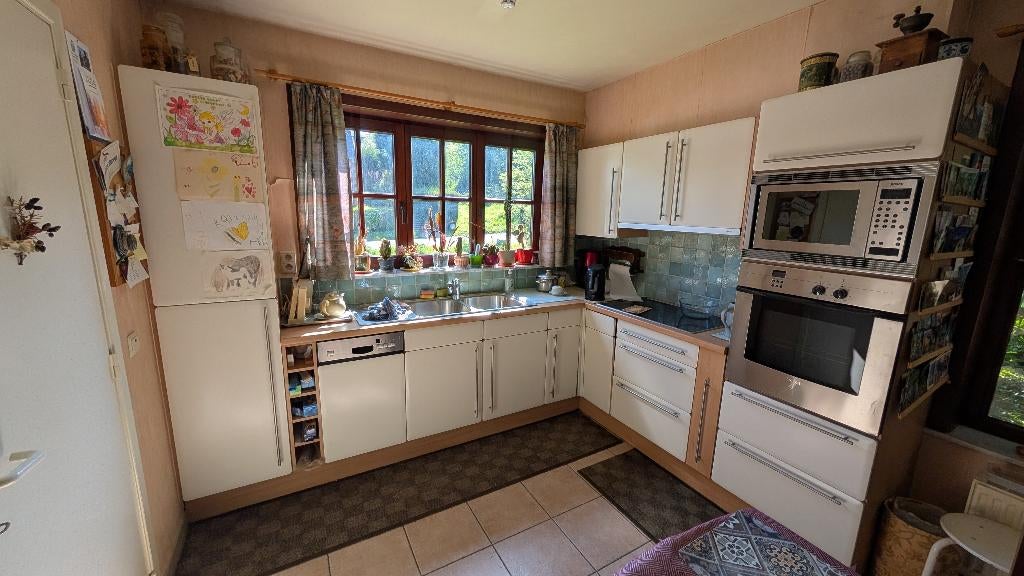 Gratis keuken, zelf af te breken, Huis en Inrichting, Keuken | Complete keukens, Gebruikt, Hoekkeuken, Crème, Hout, Ophalen