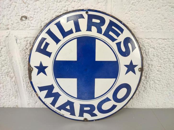 Emaille bord filtres marco 1933, Verzamelen, Merken en Reclamevoorwerpen, Ophalen of Verzenden
