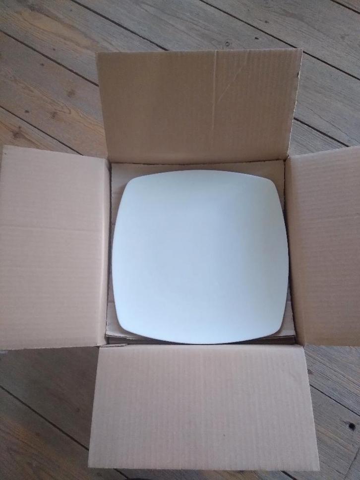 6 VEGA Taiji platte borden 25x25 cm Horeca, Huis en Inrichting, Keuken | Servies, Nieuw, Bord(en), Effen, Porselein, Ophalen