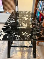 Glazen bureaublad met onderstel, Huis en Inrichting, Ophalen, 50 tot 100 cm, 150 tot 200 cm, Rechthoekig