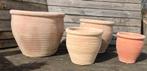 Terracotta bloempotten set 4 stuks nieuw, Tuin en Terras, Ophalen, Rond, Nieuw, Tuin
